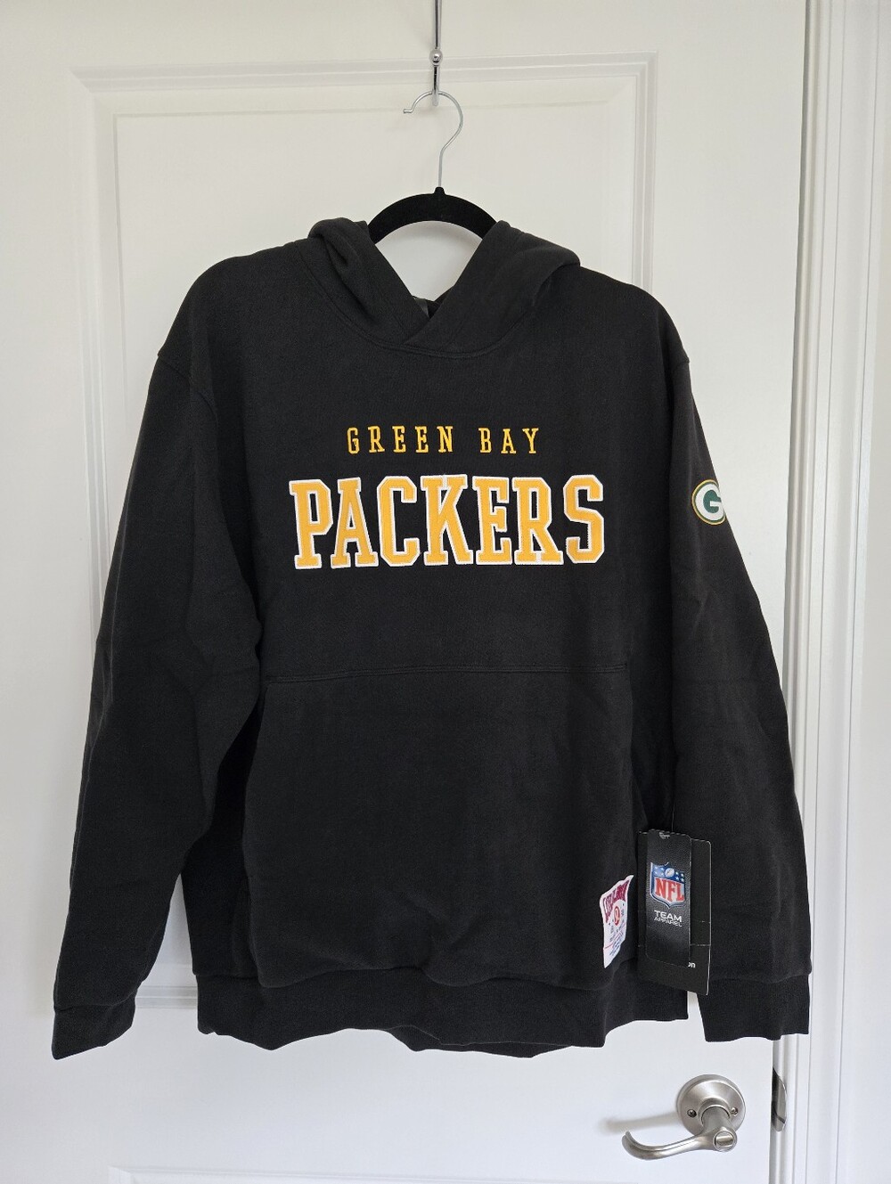 NWT Green Bay Packers Lululemon Steady State Pullover Hoodie - Black, Size Large